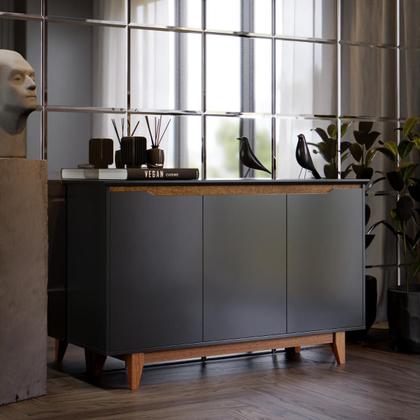 Imagem de Aparador Buffet 3 Portas Moderno Mdf/mdp Multiuso Retro Top