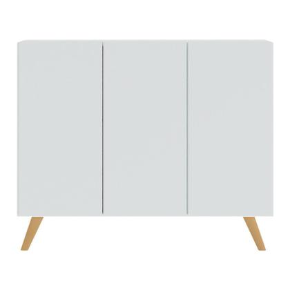 Imagem de Aparador Buffet 3 Portas Retrô Veneza Multimóveis MP1009 Branco/Natural