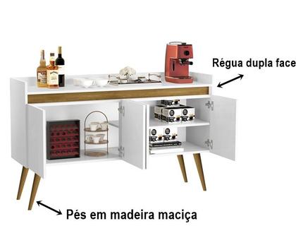 Imagem de Aparador Buffet 4 Portas Canto do Café Luxo Pés Palito cores - Comprar Moveis em casa