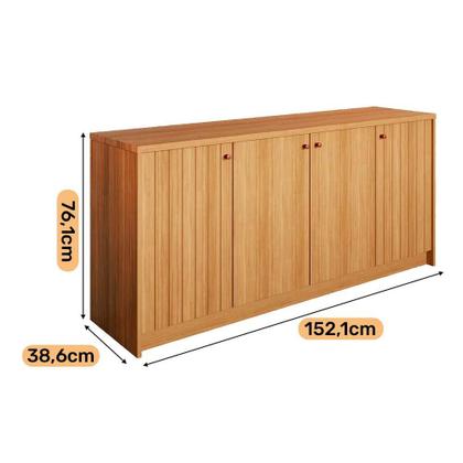 Imagem de Aparador buffet 4 portas Cimol Nature - 100% MDF