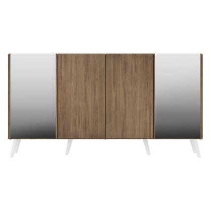 Imagem de Aparador Buffet 4 Portas com Espelho Retrô Vegas Multimóveis V3562