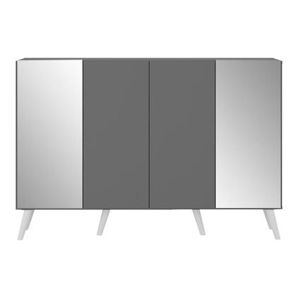 Imagem de Aparador Buffet 4 Portas com Espelho Retrô Vegas Multimóveis V3562