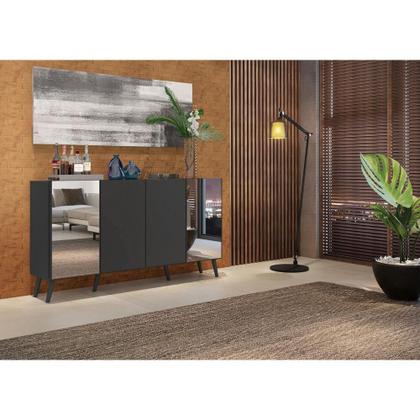 Imagem de Aparador Buffet 4 Portas com Espelho Retrô Vegas Multimóveis V3562