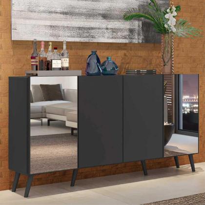 Imagem de Aparador Buffet 4 Portas com Espelho Retrô Vegas Multimóveis V3562
