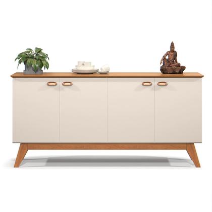 Imagem de Aparador Buffet 4 Portas Nature Off White Mdf Luade Moveis