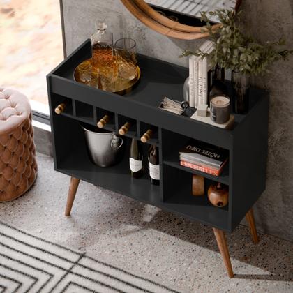 Imagem de Aparador Buffet Adega-Bar New Odin Pés Palito Cantinho Café - Varias Cores