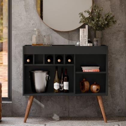 Imagem de Aparador Buffet Adega-Bar New Odin Pés Palito Cantinho Café - Varias Cores