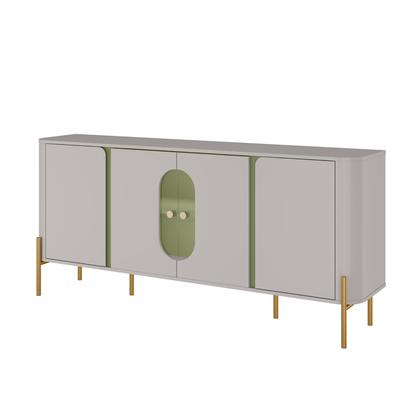 Imagem de Aparador Buffet Apollo para Sala com Portas de Vidro e LED