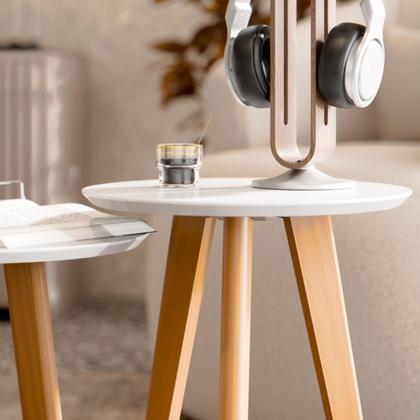 Imagem de Aparador Buffet Bar com Cantinho do Cafe Viena + Conjunto de Mesas Apoio e Lateral Maju New