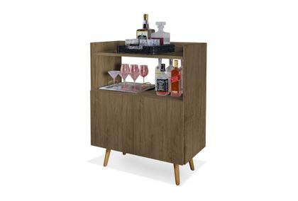 Imagem de Aparador Buffet Bar ou cantinho do café Suíça com pés retrô e 2 portas - sala de estar ou jantar