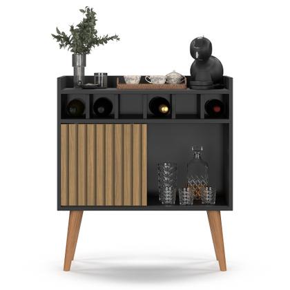 Imagem de Aparador Buffet Bar Retro Florença Com Adega / Suporte Pés Palito Cores Disponiveis