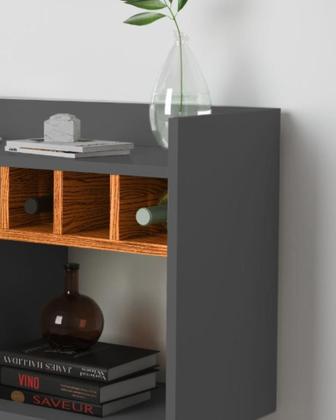 Imagem de Aparador Buffet Bar Retro RUBI Com Adega/Suporte Pés Palito