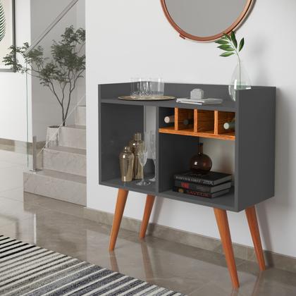 Imagem de Aparador Buffet Bar Retro RUBI Com Adega/Suporte Pés Palito