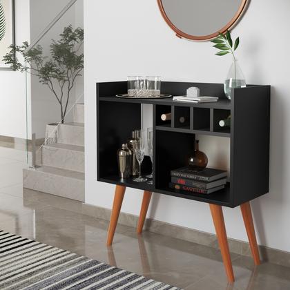 Imagem de Aparador Buffet Bar Retro RUBI Com Adega/Suporte Pés Palito