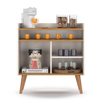 Imagem de Aparador Buffet Bar Retro Viena - Cantinho do Café Cor Off / Nature