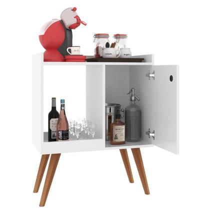 Imagem de Aparador Buffet Cantinho do Café com Pés Retrô 1 Porta e Nicho Linus