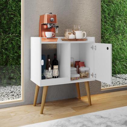 Imagem de Aparador Buffet Cantinho do Café com Pés Retrô 1 Porta e Nicho Linus