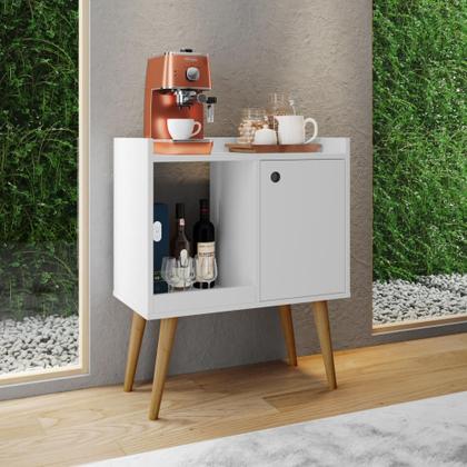 Imagem de Aparador Buffet Cantinho do Café com Pés Retrô 1 Porta e Nicho Linus