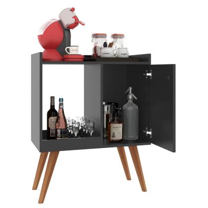 Imagem de Aparador Buffet Cantinho do Café com Pés Retrô 1 Porta e Nicho Linus