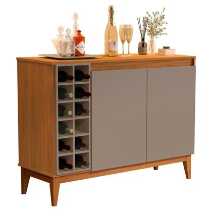 Imagem de Aparador Buffet com Adega 2 Portas Barzinho Alta Qualidade Edimburgo 100% MDF