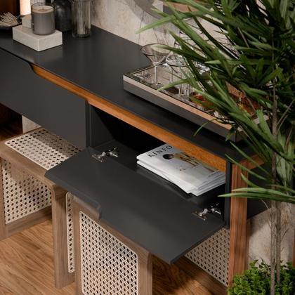 Imagem de Aparador Buffet Flow 2 Gavetas Pés Madeira Maciça