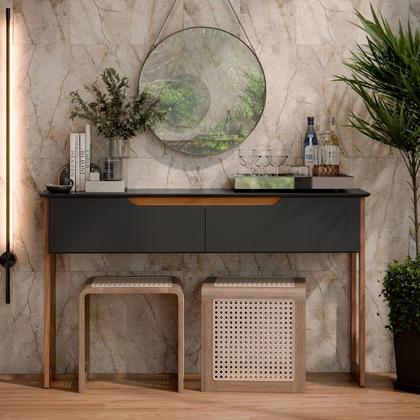 Imagem de Aparador Buffet Flow 2 Gavetas Pés Madeira Maciça