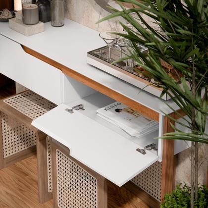 Imagem de Aparador Buffet Flow 2 Gavetas Pés Madeira Maciça