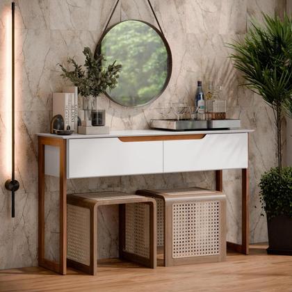 Imagem de Aparador Buffet Flow 2 Gavetas Pés Madeira Maciça