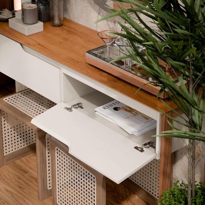 Imagem de Aparador Buffet Flow 2 Gavetas Pés Madeira Maciça