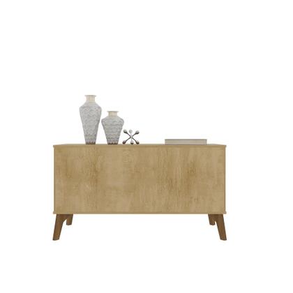 Imagem de Aparador Buffet Organizador RV Móveis London com porta gaveta e pês de madeira maciça Cinamomo OFF White