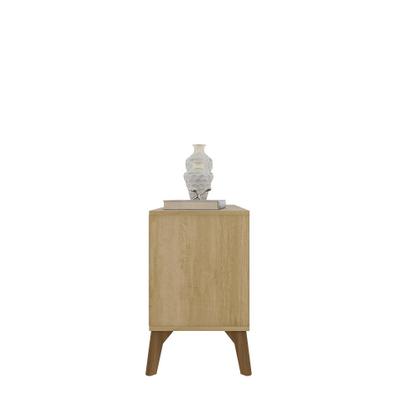 Imagem de Aparador Buffet Organizador RV Móveis London com porta gaveta e pês de madeira maciça Cinamomo OFF White