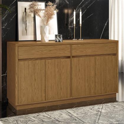 Imagem de Aparador Buffet Para Sala De Jantar 1,50m Com 4 Portas e 2 Gavetas Ana Ypê New Ceval