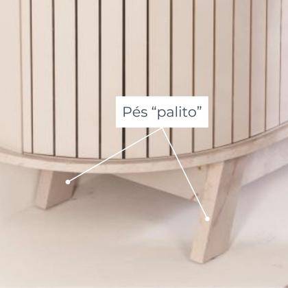 Imagem de Aparador Buffet para Sala de Jantar 2 Portas Flexíveis Curvo 2 Gavetas Monaco