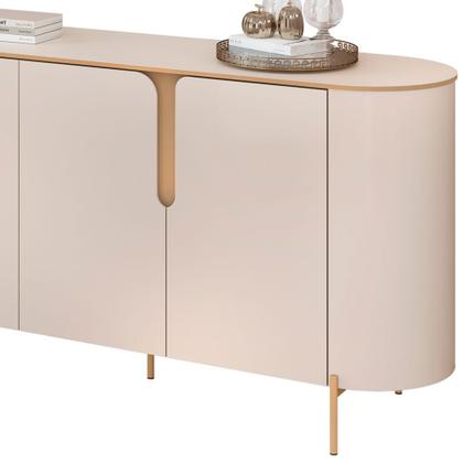 Imagem de Aparador Buffet Para Sala de Jantar 4 Portas Orgânico Lia D05 Off White - Lyam Decor