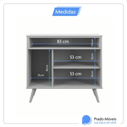 Imagem de Aparador Buffet Paris Cantinho do Café Com 3 Portas e Nicho