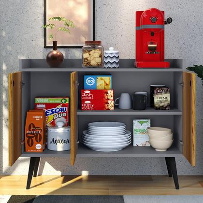 Imagem de Aparador Buffet Pequeno Retrô Cantinho Café Decoração Sala Escritório Cozinha Recepção Wood New Simples - RPM