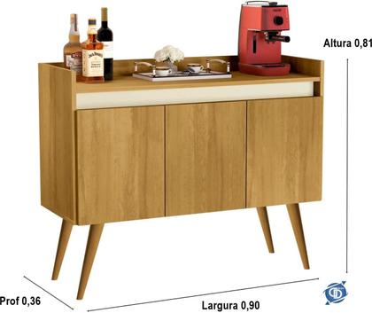Imagem de Aparador Buffet Sala 3 Portas Luise - Diversas Cores - Comprar Moveis em Casa