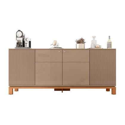 Imagem de Aparador Buffet Sala De Estar 4 Portas 180cm Visari C01 - D'rossi Marrom-freijó