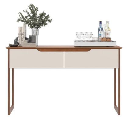 Imagem de Aparador Buffet Sala Flow Eros 2 Portas com Pés de Madeira OffWhite com Freijó - Rede Móveis