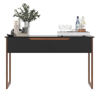 Imagem de Aparador Buffet Sala Flow Eros 2 Portas com Pés de Madeira Preto com Freijó - Rede Móveis