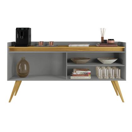 Imagem de Aparador Buffet Sala Gold 4 Portas com Pés de Madeira Maciça