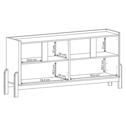 Imagem de Aparador Buffet Sala Lizz 170cm com Pés de Madeira Maciça