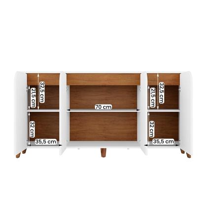 Imagem de Aparador Buffet Sala Memphis com Pés de Madeira Maciça