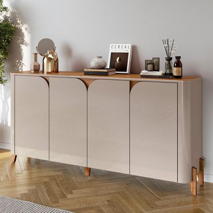 Imagem de Aparador Buffet Sala Memphis com Pés de Madeira Maciça