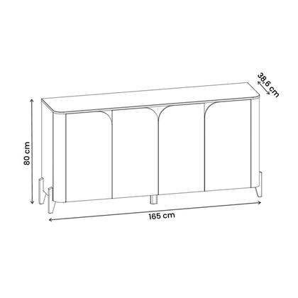 Imagem de Aparador Buffet Sala Memphis com Pés de Madeira Maciça