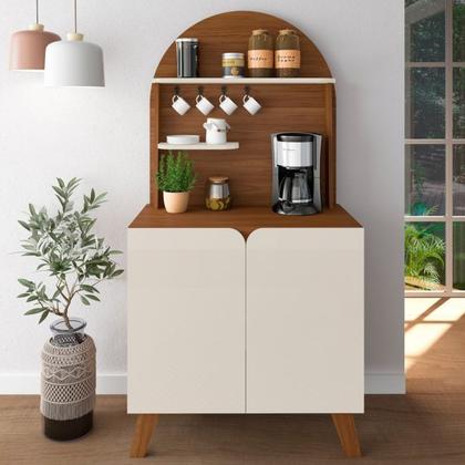 Imagem de Aparador Cantinho Cafe 2 Portas 80 cm 4631 Cedro Off White ARLY