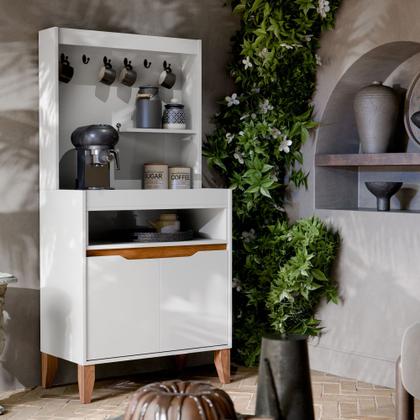 Imagem de Aparador Cantinho do Café Flow Buffet com 2 portas com pés pinus - Várias Cores