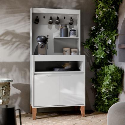 Imagem de Aparador Cantinho do Café Flow Buffet com 2 portas com pés pinus - Várias Cores