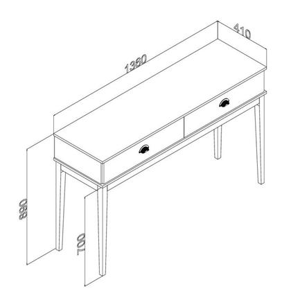 Imagem de Aparador - Colonial 1360cm X 890cm X 410cm 2 Gavetas