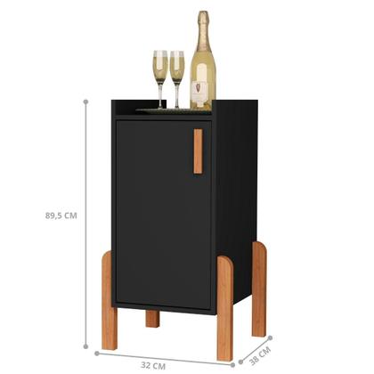 Imagem de Aparador Com 1 Porta Orlando Preto